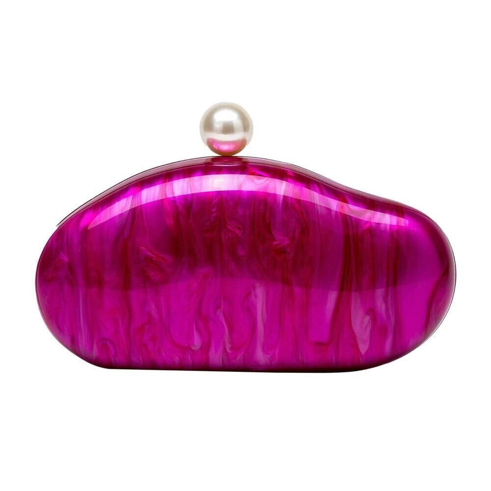2081 Acrylic Pearl Clutch Purses Trendy Acrylic Evening Handbag Y2k